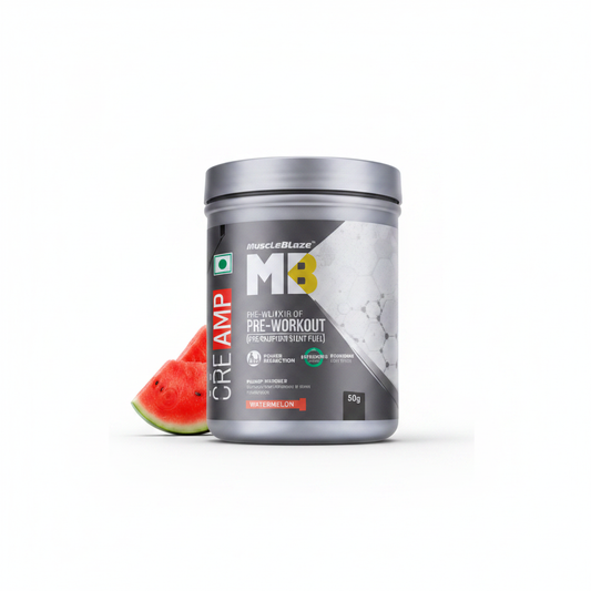 MuscleBlaze Pre-Workout Watermelon front view white background