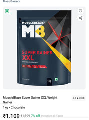 MuscleBlaze Super Gainer XXL – 1 kg