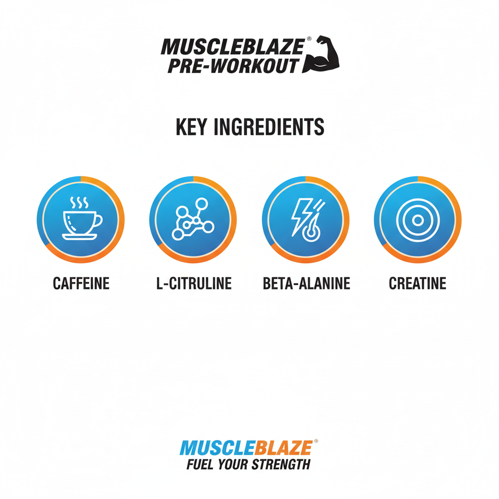 MuscleBlaze Pre-Workout key ingredients caffeine citrulline beta-alanine creatine