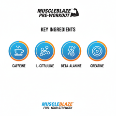 MuscleBlaze Pre-Workout key ingredients caffeine citrulline beta-alanine creatine