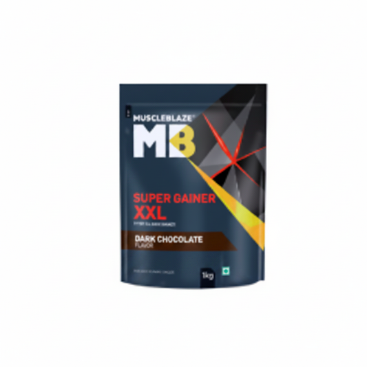 MuscleBlaze Super Gainer XXL Dark Chocolate front studio shot