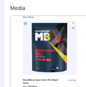 MuscleBlaze Super Gainer XXL – 1 kg (Dark Chocolate)